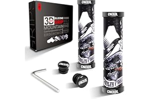 CNCLOL Manopole per Bici MTB,22mmm Manopole Bicicletta Silicone-Impugnature Manubrio Bici con Doppia Chiusura per MTB/BMX/Mountain Bike.