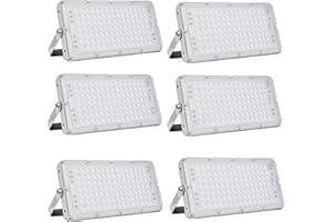 Omprar 6PCS Projecteur LED Extérieur 100W, Éclairage de Sécurité 10000LM IP65 Étanche Spot LED Extérieur Lampe LED Exterieur Pour Terrasse Patio Jardin Cour Garage Sans Détecteur Éclairage Public