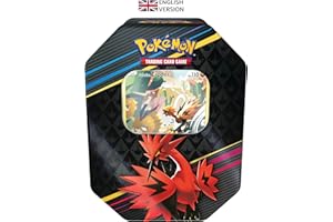 Pokémon TCG: Crown Zenith Tin – Galarian Zapdos (1 Foil Card & 4 Booster Packs)