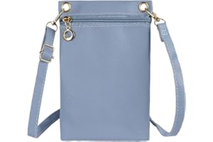 XSDSLS Pochette Téléphone Portable Femme,Mini Pochette pour Téléphone Portable en Cuir PU,Sac Téléphone Portable Bandoulière Réglable,Petite Sacoche pour Téléphone Portable pour Femmes