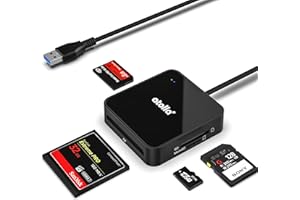SD Card Reader, atolla 4-in-1 USB 3.0 to SD TF MS CF Card Reader, Fast Read Simultaneously Camera Memory Card Adapter for SDHC/SDXC/Micro SD/MMC/Compact Flash