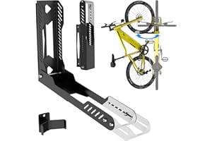 IMAYCC Profi Schwenkbare Fahrrad Wandhalterung, Fahrradhalterung Wand ohne schweres Heben, platzsparender Fahrradständer für die Garage, einfaches Einhängen und Aushängen,kann bis zu 40 kg halten weiß