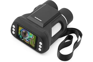 Andonstar AD122 Microscopio per bambini con telescopio binocolo a doppio obiettivo, schermo da 2 pollici per 3 a 12 anni, Microscopio portatile USB e binocolo per bambini, supporta Windows Mac PC