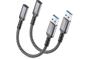 deleyCON 2X USB C auf USB Adapter 10 Gbps Typ-C Buchse auf USB-A Stecker Kabel für iPhone 17/16/15 Serie, iPad, Galaxy S25/S24/S23 Serie, A56, A16, Laptop, SSD, HDD, Notebook, Carplay usw