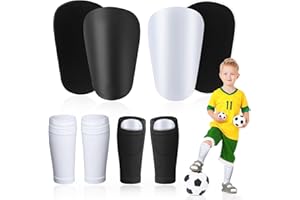 ELNLE Mini ochraniacze piszczeli dla dzieci w piłkę nożną i skarpety piłkarskie, 2 pary mini shin padów, 10 x 6 cm, mała ochrona piszczeli, piłka nożna, wraz ze skarpetkami 12 x 8 cm, dla młodzieży i
