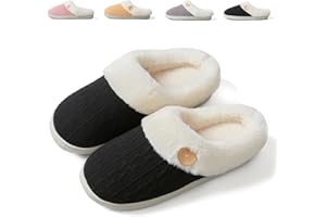 TIKELH Pantoufles Femmes Hommes Hiver Chaussons Maison Confortable Chaud Slippers Peluche Pantoufles Fourrure Intérieur Antidérapant Chaussures pour la Maison