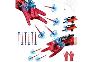 SFSSHUI 2 Set Spider Launcher Handschuh,Spider Hero Handschuhe,Launcher Handgelenk Spielzeug,Hero Launcher,Spider Handschuhe Spinnennetz Launcher,Super Spider Launche,Cosplay Glove Launcher.
