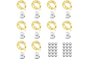 Melofo 10 Pack LED Fairy String Lights 3M/30 LEDs Battery Operated String Lights 3 Twinkle Lighting Modes Copper Wire Lights for Holiday Wedding Birthday Christmas Party Gifts Wine Bottle Decorations