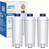 GOLDEN ICEPURE Coffee Machines Water Filter Compatible with De'Longhi DLSC002, SER3017 & 5513292811,De Longhi,ECAM, Esam, ETA