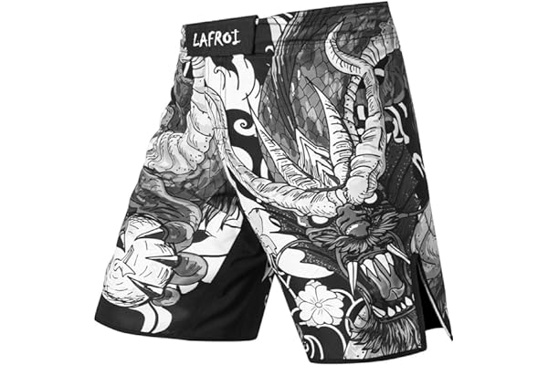 LAFROI - QJK01 - Short de Boxe et de Combat Libre pour Homme avec Cordon de Serrage et Poche
