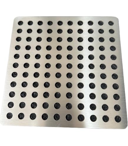 Set Mit 2 Edelstahl-Abflussgittern 15x15 Cm – Rostfrei & Witterungsbeständig | Für Innen & Außen | Laubschutz Gegen Verstopfung