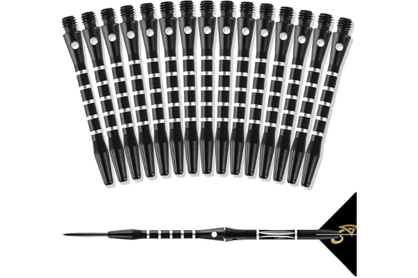 Ezydka Tige de Fléchettes 15 Pièces Tige de Fléchettes en Aluminium, Arbres de Fléchettes Filetées, Accessoires pour Fléchettes 2BA pour Fléchettes à Pointe Souple Ou Acier