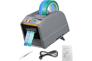 SEAAN ZCUT-9 Dispenser Automatico di Nastro, Macchina Imballatrice Taglierina Adesiva Elettronica Multifunzione 6-60mm Taglia 1/2 Rotoli per L'home Office