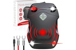 Morole Repellente Topi per Auto, Repellente Martore Auto con Flash | 9-65kHz Ultrasuoni per Topi a Batteria | Anti Martora, Faine, Donnole e Roditori | per Garage, Casa, Giardino