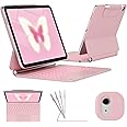 typecase Edge Magic Style Keyboard for iPad 10th Generation (10.9 Inch) with Click Anywhere Bigger Trackpad, 11-Colors Exclusive Backlits, Lightweight Cantilever Design, Pencil Dock Clasp (Light Pink)