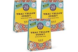 THE SPICE SULTAN FRESHLY GROUND SPICES COOK & DISCOVER The Spice Sultan - Thai Yellow Curry with Nam Prik Curry Kit (3 Pack), Easy to use, Natural Ingredients, Vegan & Gluten Free. Each curry kit serves 4 people.