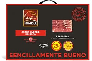 Navidul Maletín de Jamón curado Reserva freshpack 8x80g (+12 meses de curación) 640 g