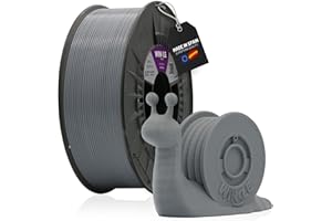 WINKLE FEED YOUR PRINTER WINKLE Filamento PLA HD Gris Ceniza | Filamento Impresora 3D | Filamento PLA 1,75mm 1kg | PLA Gris | Compatible con Todas las Impresoras 3D | Precisión Dimensional | Bobina 1kg