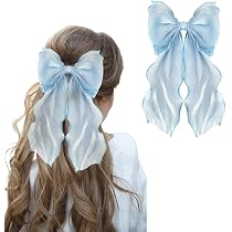 10 Stück Seidige Satin-Haarschleifen Mit Metallclips – Große Größe 13x20 Cm, In 10 Farben Für Frauen, Mädchen & Teenager
