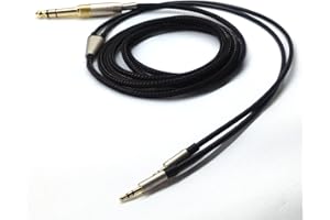 ABLET Cavo audio sostitutivo compatibile con Hifiman HE400S, HE-400i (versione con spina da 2,5 mm), HE560, HE-350, HE1000 Cuffie da 3,5 mm e 6,35 mm a doppio jack maschio da 2,5 mm Cavo da 1,2 m/4 pi
