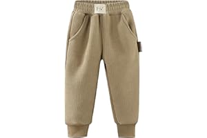 SEAUR Winterhose Kinder Gefüttert Hose Winter Thermohose Dick Warm Freizeithose Kleinkind Jogginghose mit Gummibund Freizeit Streetwear - EU 80-152