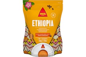Delta Cafés Origen Ethiopia - Café en Grano - Notas Suaves y Aterciopeladas con Leves Matices Cítricos - 220 g