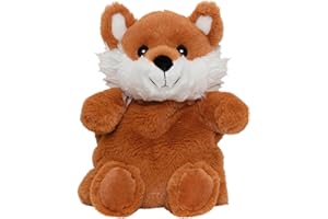 PLIC CARE - Bouillotte Doudou Renard 2 en 1 - Peluche Toute Douce Bébé & Enfant - Action Chaud et Froid - Bouillotte Sèche Micro-ondes - Perles de Silicone - Convient à Tous Les Âges