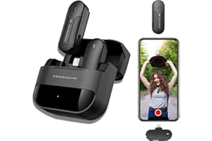 Prosidium Micro Cravate sans Fil 2.4 Ghz pour iPhone iPad | Port Lightning | Mini Microphone Smartphone idéal Tiktok Youtube Facebook Streaming Podcast | Micro-Cravate Systeme Lavalier | Micro asmr