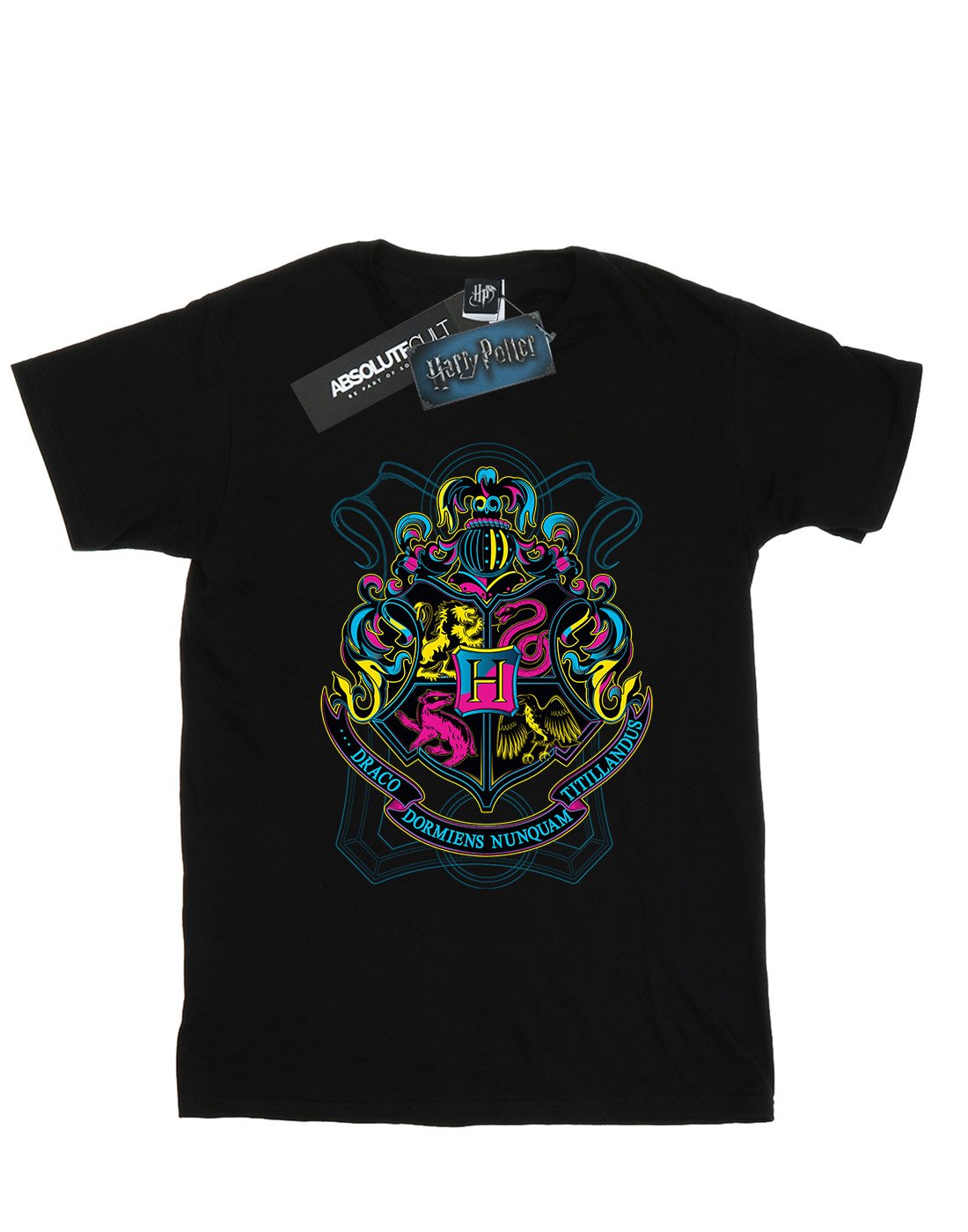 Harry-Potter-Mdchen-Neon-Hogwarts-Crest-T-Shirt