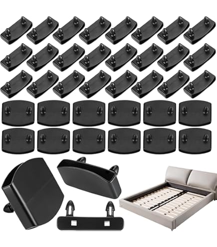 Lattenbodemhouders, bedkappen, 20 stuks, houder 53 mm zijhouders, bedlattenhouders, sets voor bedden, verbindingsaccessoires, enkele tweepersoonsbedden (wit 40 staart 20 midden Lattenbodemhouders, bedkappen, 20 stuks, houder 53 mm zijhouders, bedlattenhouders, sets voor bedden, verbindingsaccessoires, enkele tweepersoonsbedden (wit 40 staart 20 midden