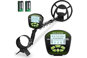 HIUYRFS Metalldetektor, Metalldetektor Profi für Erwachsene und Kinder, einstellbare Länge (113–141 cm), Metalldetektor Set mit IP68 wasserdichter Suchspule