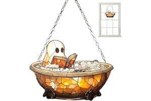 GENERISCH Ghost Bubble Bath Lamp Window Hanging Decoration, Ghost Bubble Bath Lamp Window Sun Catcher | Halloween Sun Catcher Light, Lightweight & Easy to for Home Display, Garden Decor,Festive Indoor Use