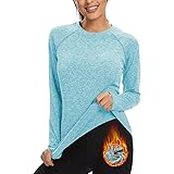 Soneven Winter Run Maglia Termica da Donna a Maniche Lunghe per Running, con Cappuccio, a Maniche Lunghe, in Pile, Maglietta 