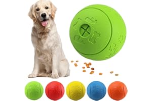 MEKEET Chien Jouet Balle Chien Traiter Jouet Balle, Balle de Nourriture en Caoutchouc résistante aux morsures pour Chiens de Compagnie Jeu d'exercice pour Animaux de Compagnie Balle de Formation IQ