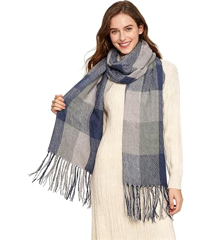 TUSOPORT Sciarpe da donna sciarpa da donna in tessuto non tessuto cashmere super leggere sciarpa invernale morbida e calda, Nero