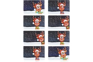 com-four® 8X Platzmatte für Weihnachten - Platzset mit Rentier Eddy für Küche und Esszimmer - Platzdeckchen mit winterlichen Motiv - weihnachtliches Tischset (Rentier Eddy)