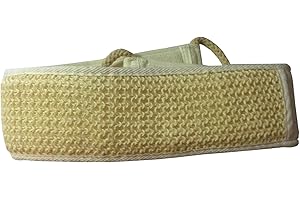 IDENTITÉS Identidades, Cinta Exfoliante Para La Espalda, Crin Vegetal, Algodón, Con Asas Prácticas, Estimula La Circulación, Renovación Celular, Piel Suave