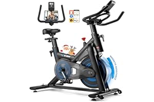 ‎WENOKER Wenoker Heimtrainer Fahrrad mit App,Leises Ergometer Hometrainer Fahrrad mit Magnetwiderstand,Spinning Bike Indoor Fitnessbikes für Kardio-Training zu Hause,Bis 160KG