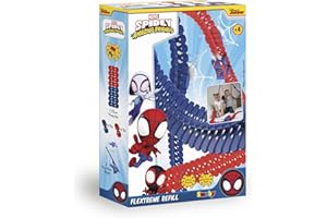 Smoby - Spidey - FleXtreme - Uzupełnienie torów - 1m72 dodatkowego toru samochodowego - 72 elastyczne i modułowe tory + 2 przyssawki do mocowania - od 4 lat