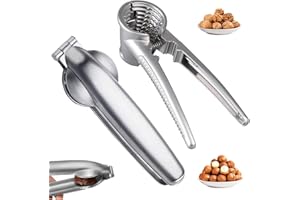 YISKY Casse Noix+Pince à châtaigne, Châtaigne Clip, Casse Noisette, Noix Pinces, Pince à Noix en Métal, Clip Noix, Pince Casse Noix, Noyer Outil Ouvreur, pour Aux Noix, Noisettes, Amandes ou Châtaigne