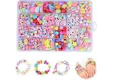 Mumoo Bear Beads Set for Jewelry Making Kids Adults Children Craft DIY Necklace Bracelets Letter Alphabet Colorful Acrylic Cr