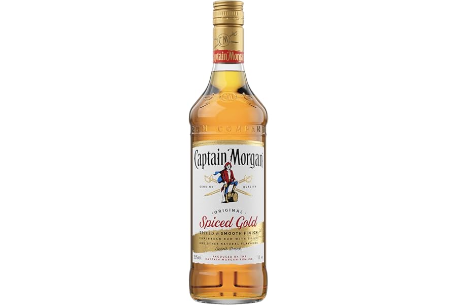 Captain Morgan Original Spiced Gold | 35% vol | 1L | Caribbean Rum Based Spirit Drink with Spice | Vanilla & Brown Sugar Flavours