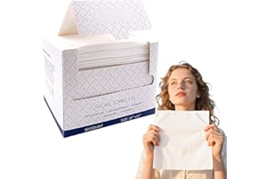 HOUSN Serviette Visage,Serviette Visage Jetable,Lingettes Douces Et BiodéGradables En Coton,26x30 Cm,Lot De 50,Doux,RéSistant Aux DéChirures,Pour Nettoyage Du Face,DéMaquillage,Usage Quotidien