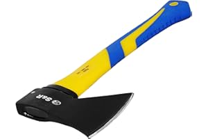 S&R Hachette de Jardin Bois Jardinage. Hache Universelle Jardin. | Manche Bois Robuste | Outil de Jardinage et Camping Polyvalent