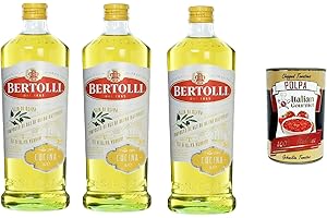 ITALIAN GOURMET E.R. Bertolli olio di oliva Cucina - Aceite de oliva (3 unidades de 1000 ml) + Polpa Gourmet italiano, 400 g