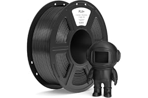 ELEGOO PLA+ Filamento 1,75mm Nero 1KG, PLA Plus ad Alta Resistenza per Stampanti 3D, Precisione Dimensionale +/- 0,02mm, Bobina da 1kg (2,2lbs) Compatibile con la Maggior Parte delle Stampante 3D