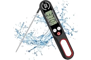 QEIHITYO Thermometre Cuisine Patisserie Thermomètre Alimentaire Viande Lecture Instantané Thermomètre Sonde Longue avec Écran LCD Pour Cuisson Cuisson Pâtisserie Barbecue Viande Lait