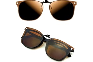 CREYESTAL Clip Occhiali Da Sole Polarizzati, Clip per Occhiali, Sovraocchiali Sollevabile e ultraleggero, Uomo, Donna, 100% ANTI UV, Certificato CE