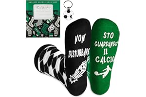 Voqeen Calzini da Uomo, Motivo Calcio, Divertenti Calze Unisex, Regalo Perfetto per gli Uomini, Tifosi del Calcio, Calciatori