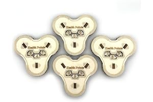 Printable Adventure DND HP Tracker in legno - Contatore di punti vita per tabletop e RPG - Perfetto per Dungeon Master & Player - HP Counter inciso al laser - Accessori per penna e carta (4 grandi